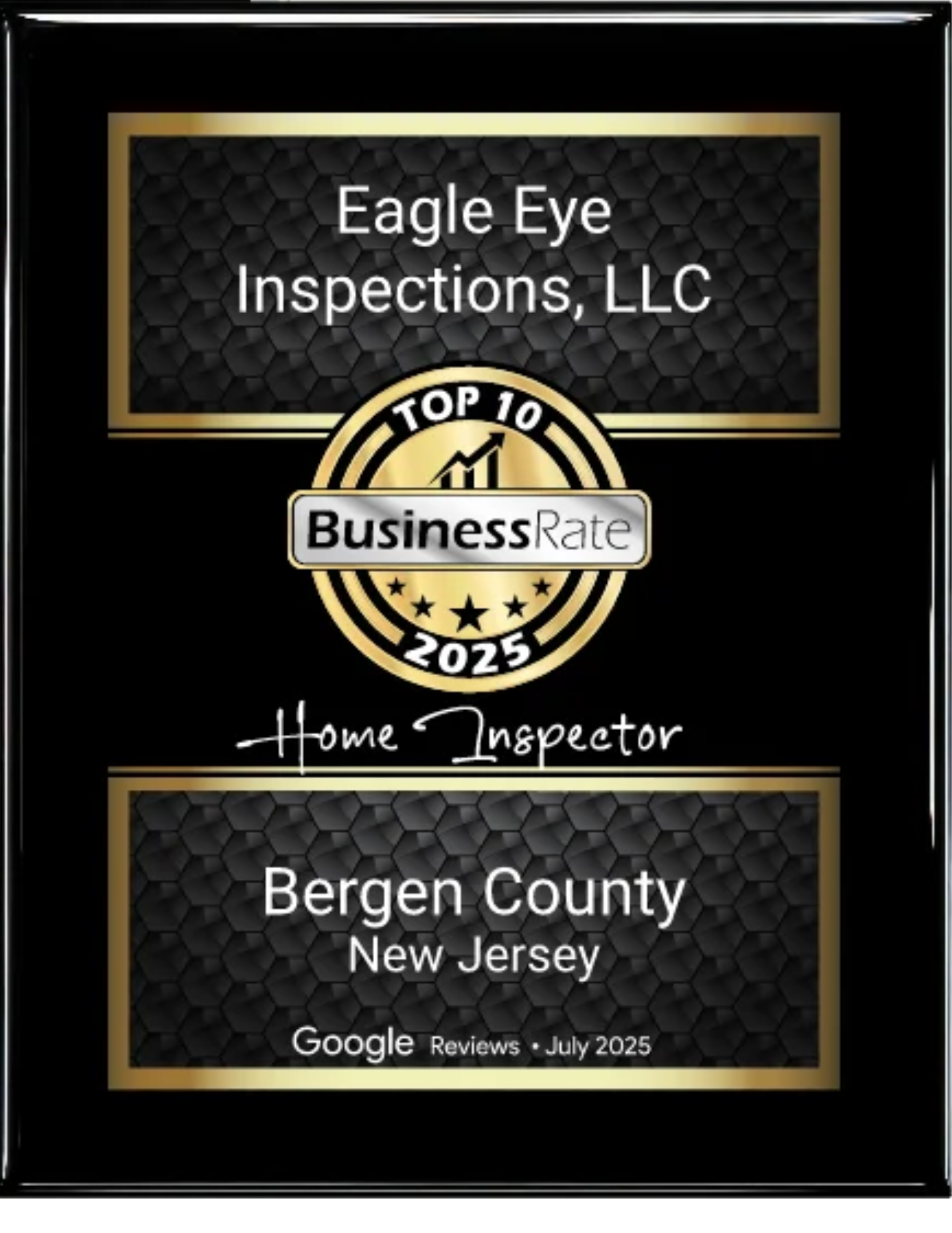 BusinessRate Top 10 Home Inspector 2025